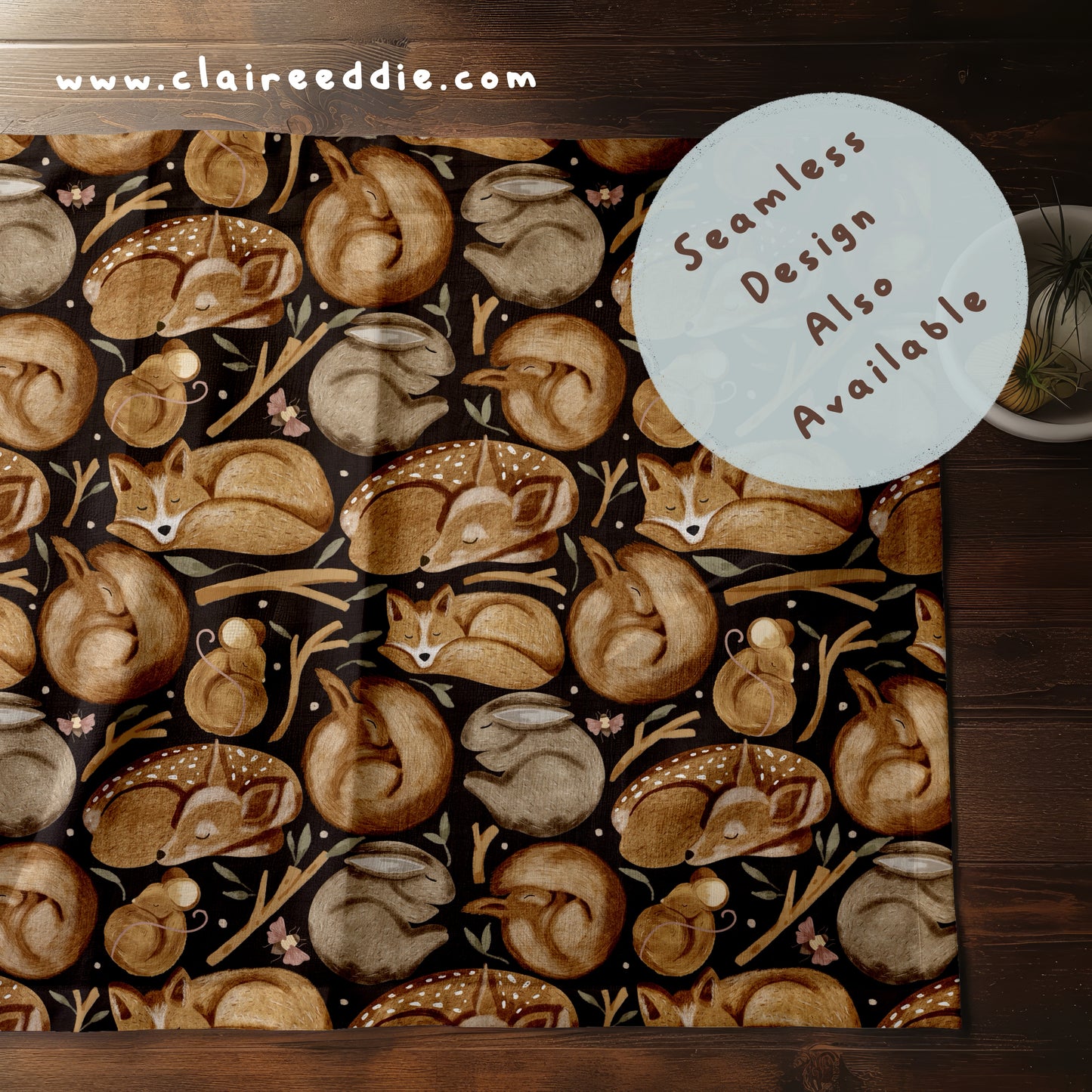 Sleeping Woodland Animals PNG Set