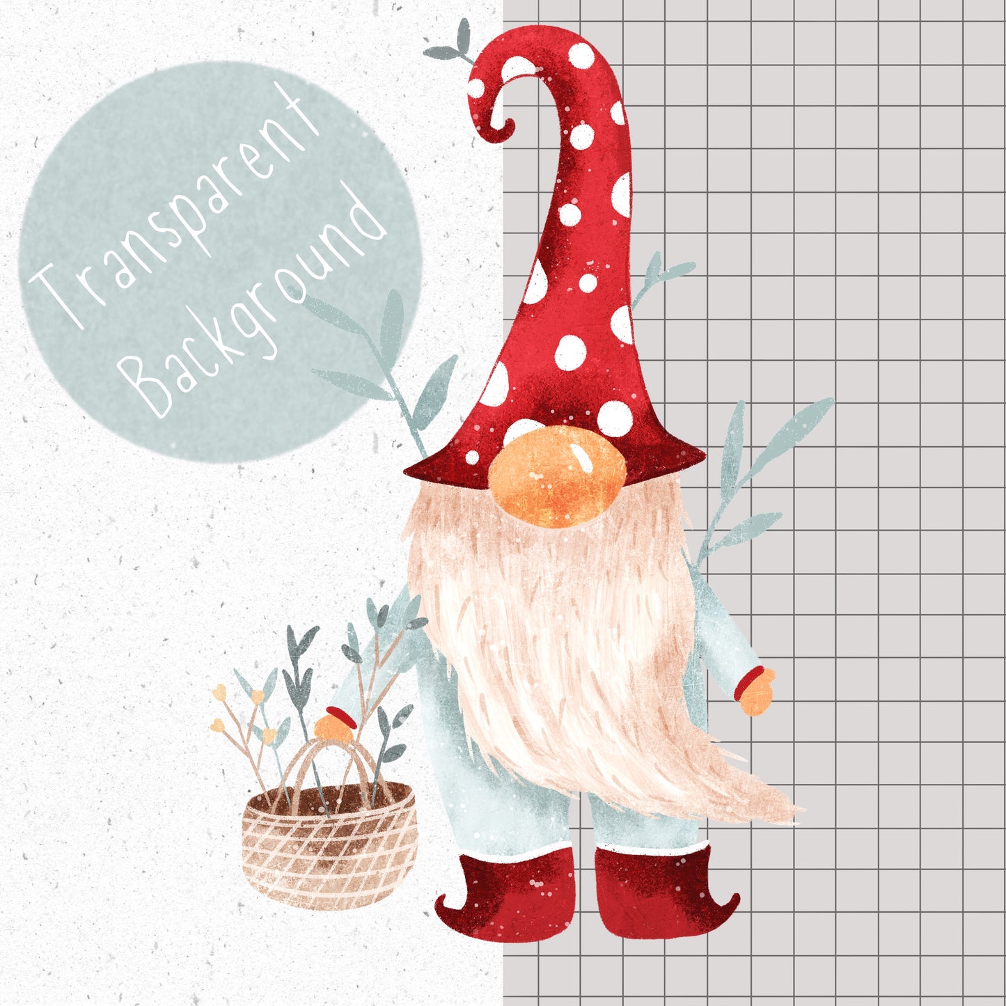 Garden Gnome PNG Set