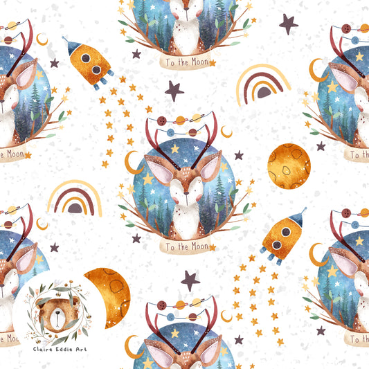 To the Moon in White - Non-Exclusive