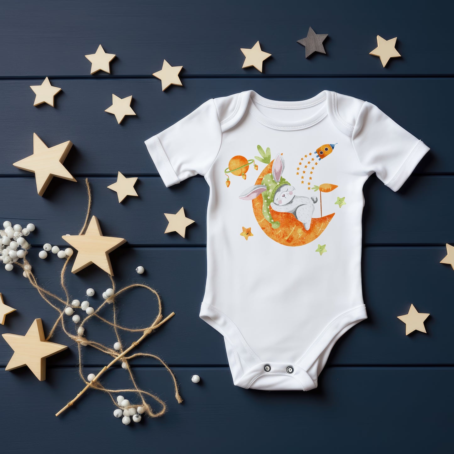 Easter Bunny & Moon PNG