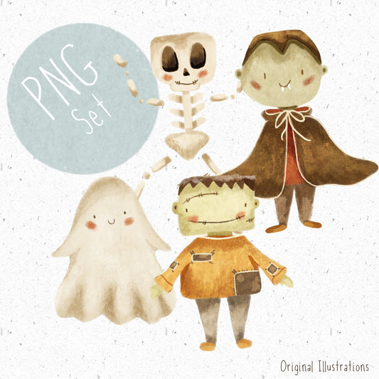 Cute Monster PNG Set