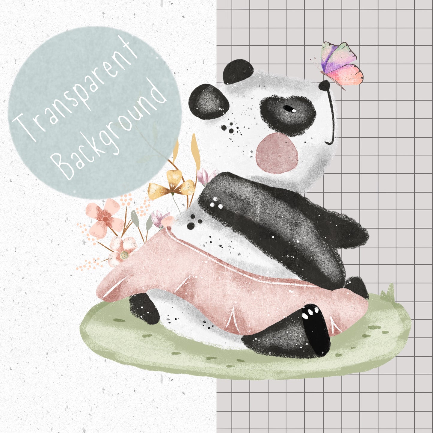 Ballerina Pandas PNG Set