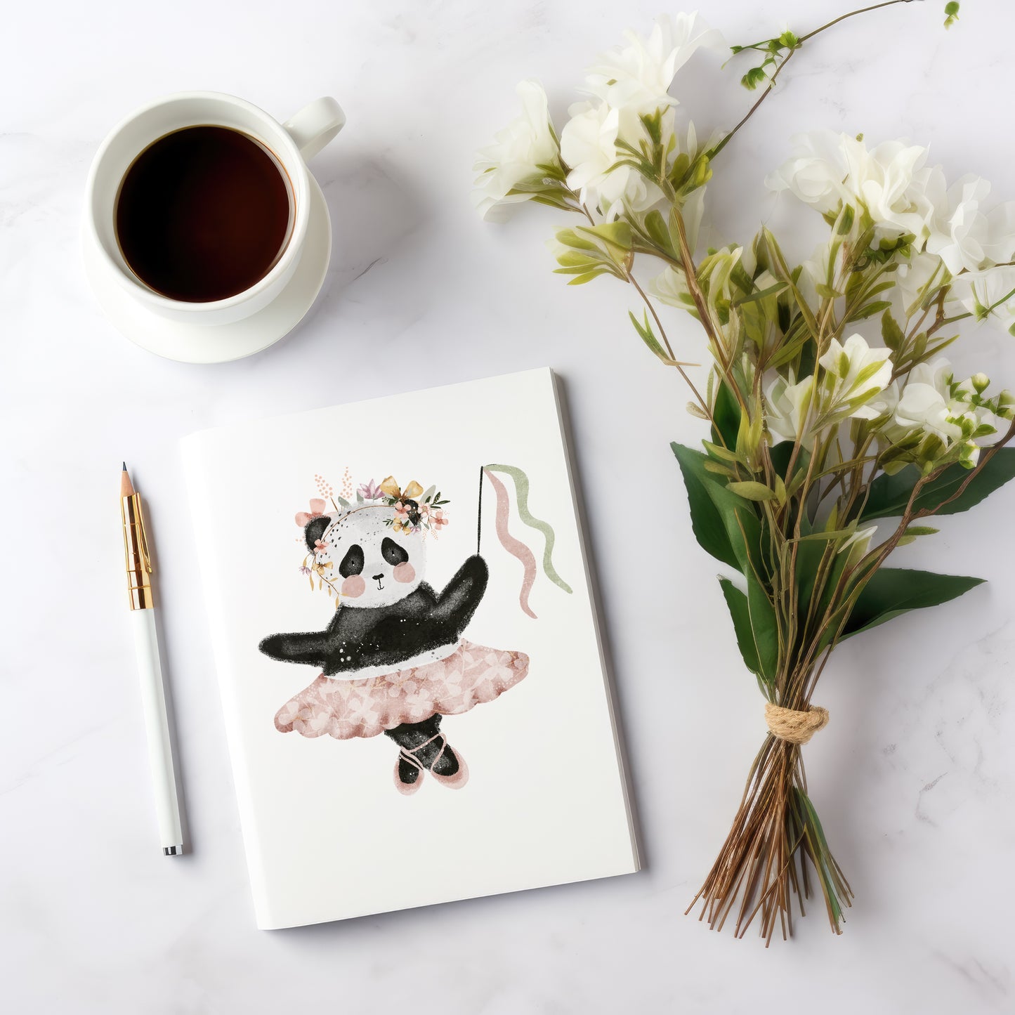 Ballerina Pandas PNG Set