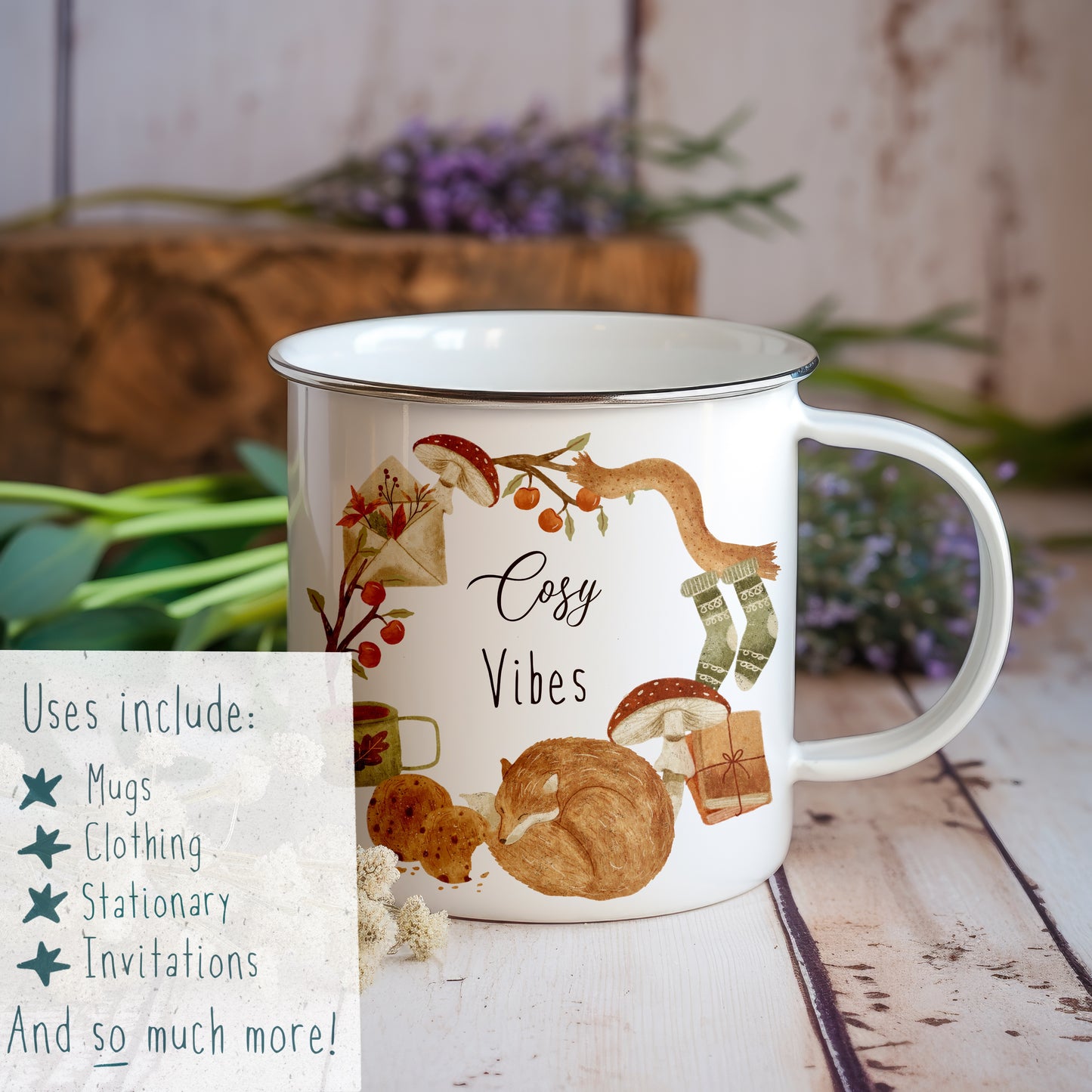 Cosy Vibes Wreath PNG