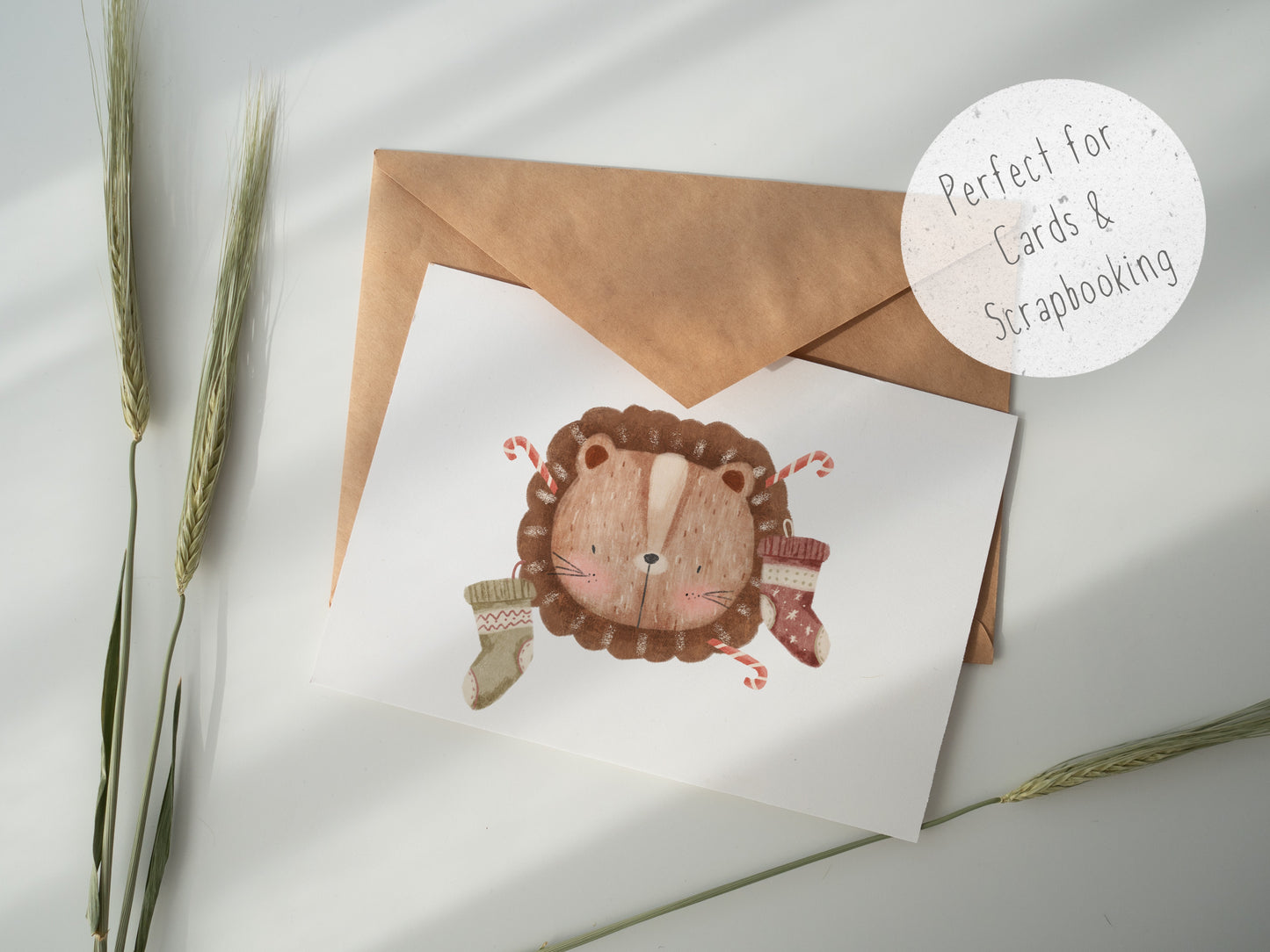 Christmas Lion PNG Set
