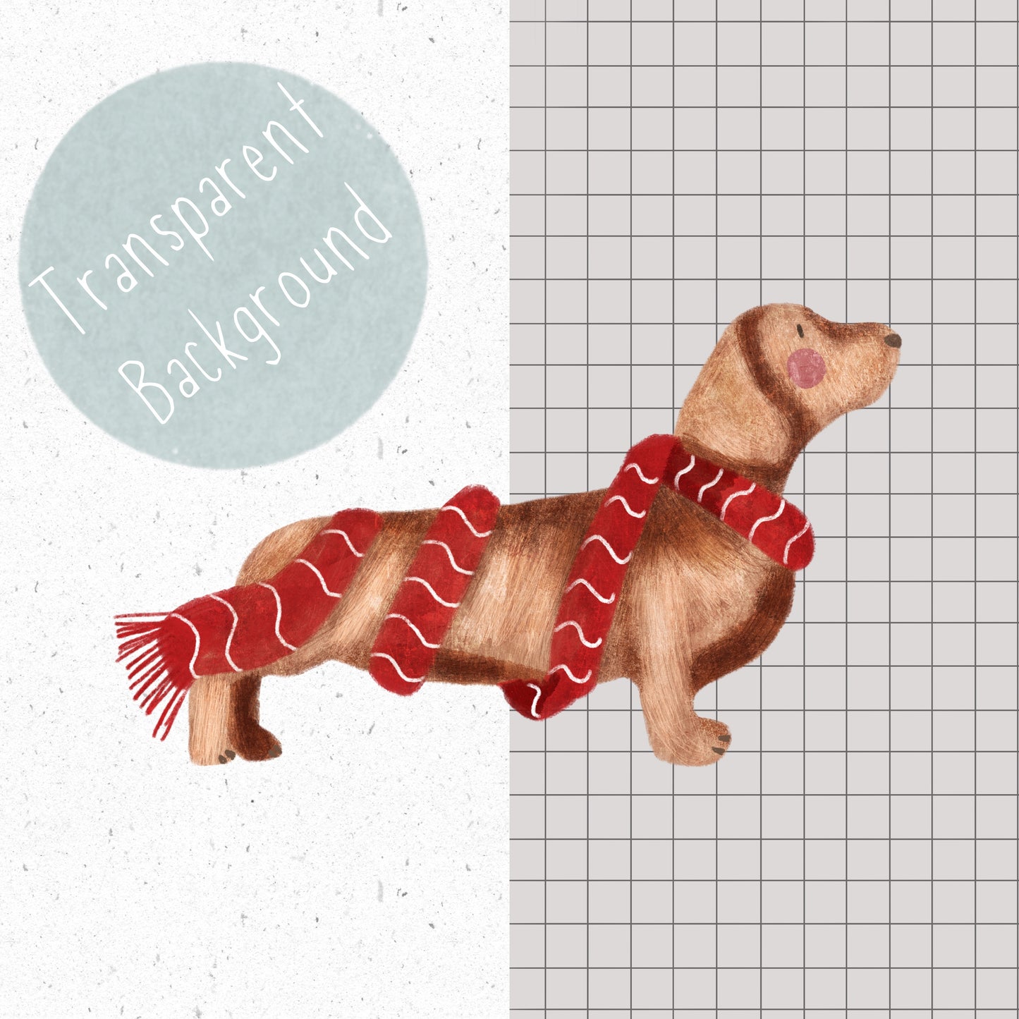 Christmas Dogs PNG Set