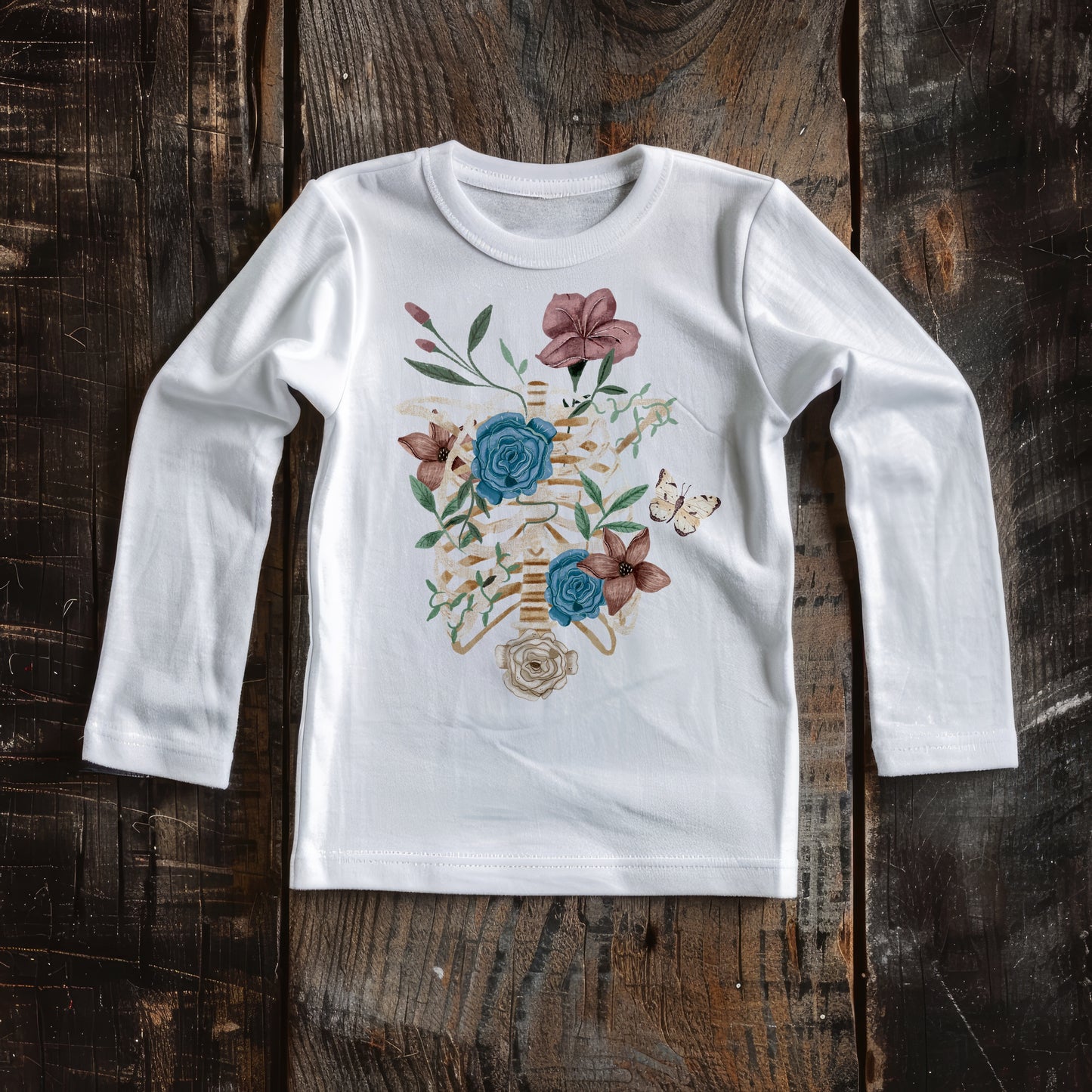 Floral Skeleton PNG Set