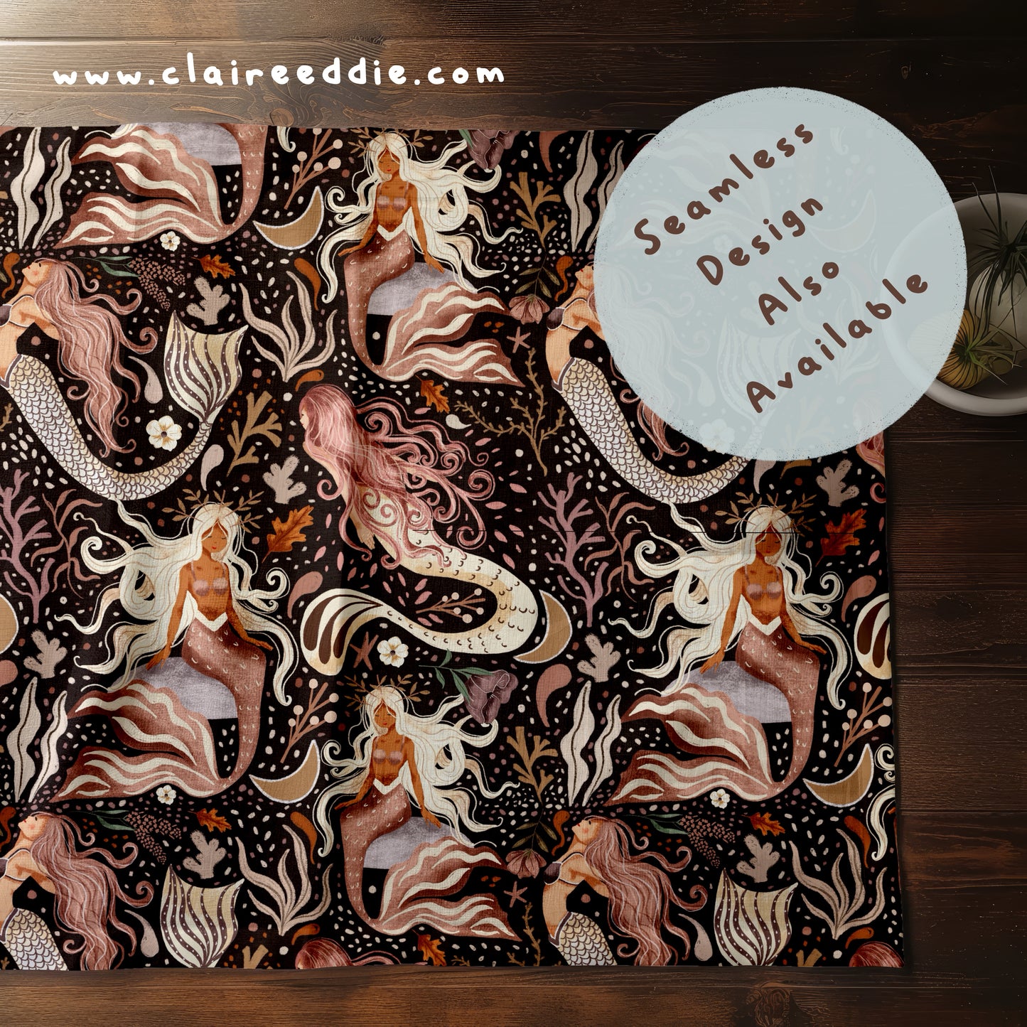 Winter Mermaid PNG Set