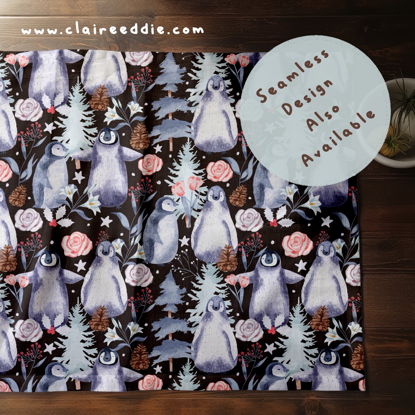 Winter Penguins PNG