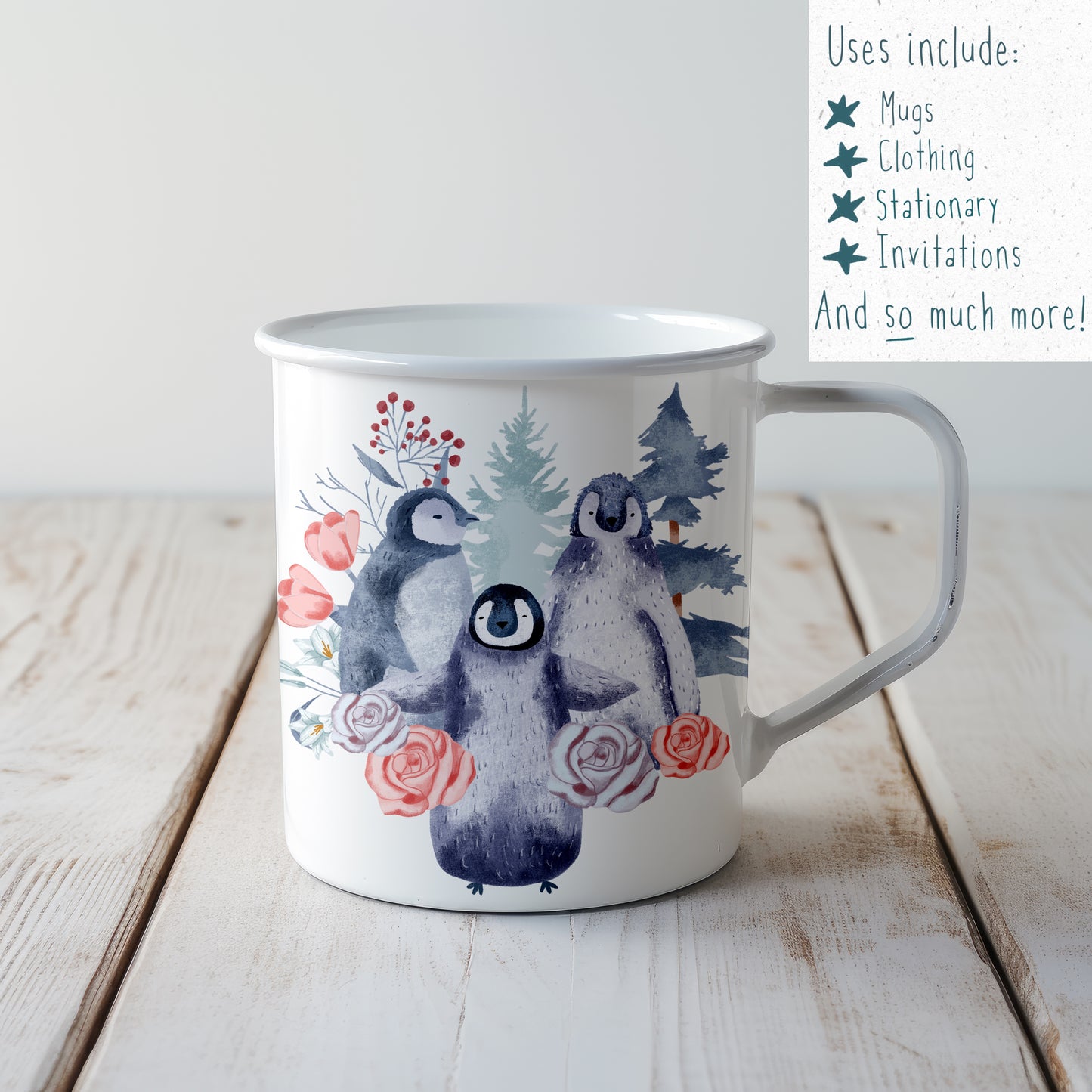 Winter Penguins PNG