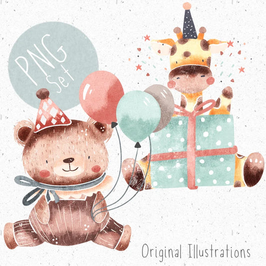 Birthday Duo PNG Set