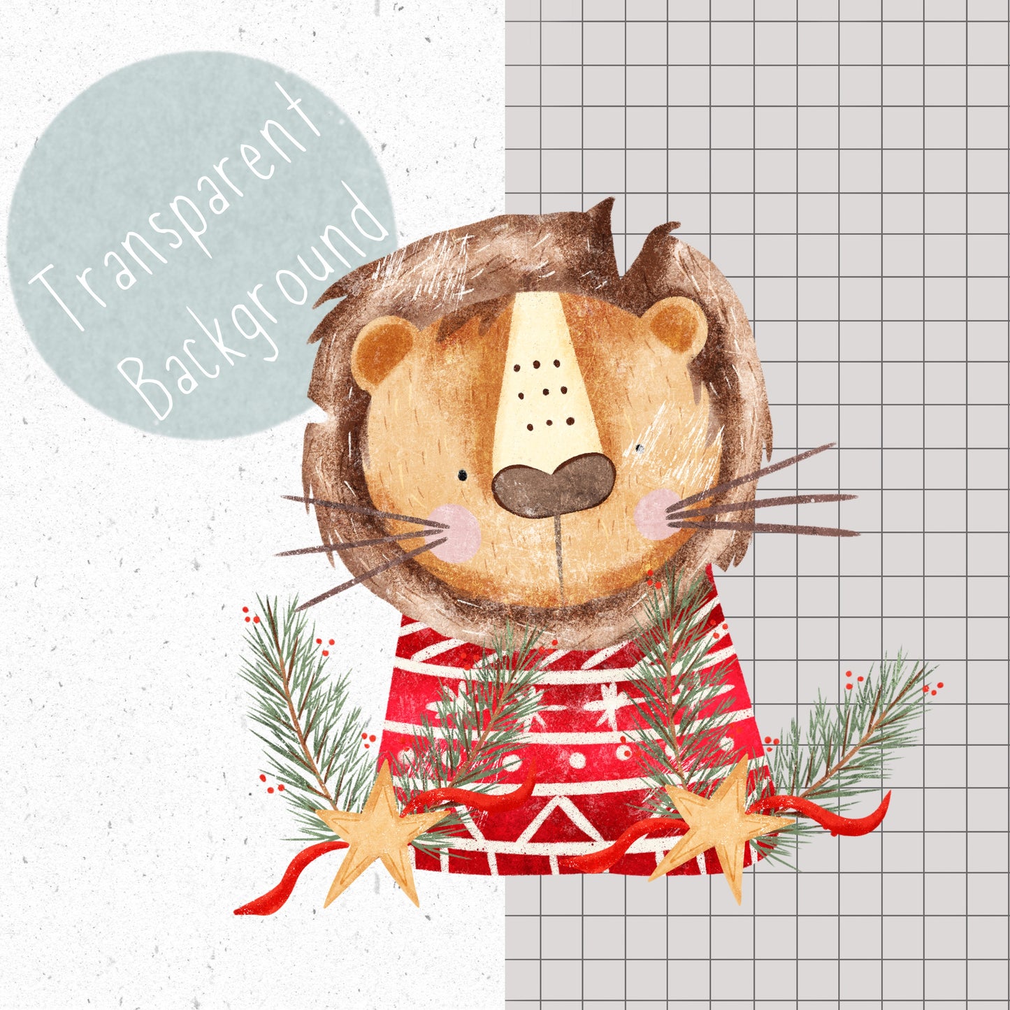 Safari Christmas PNG Set