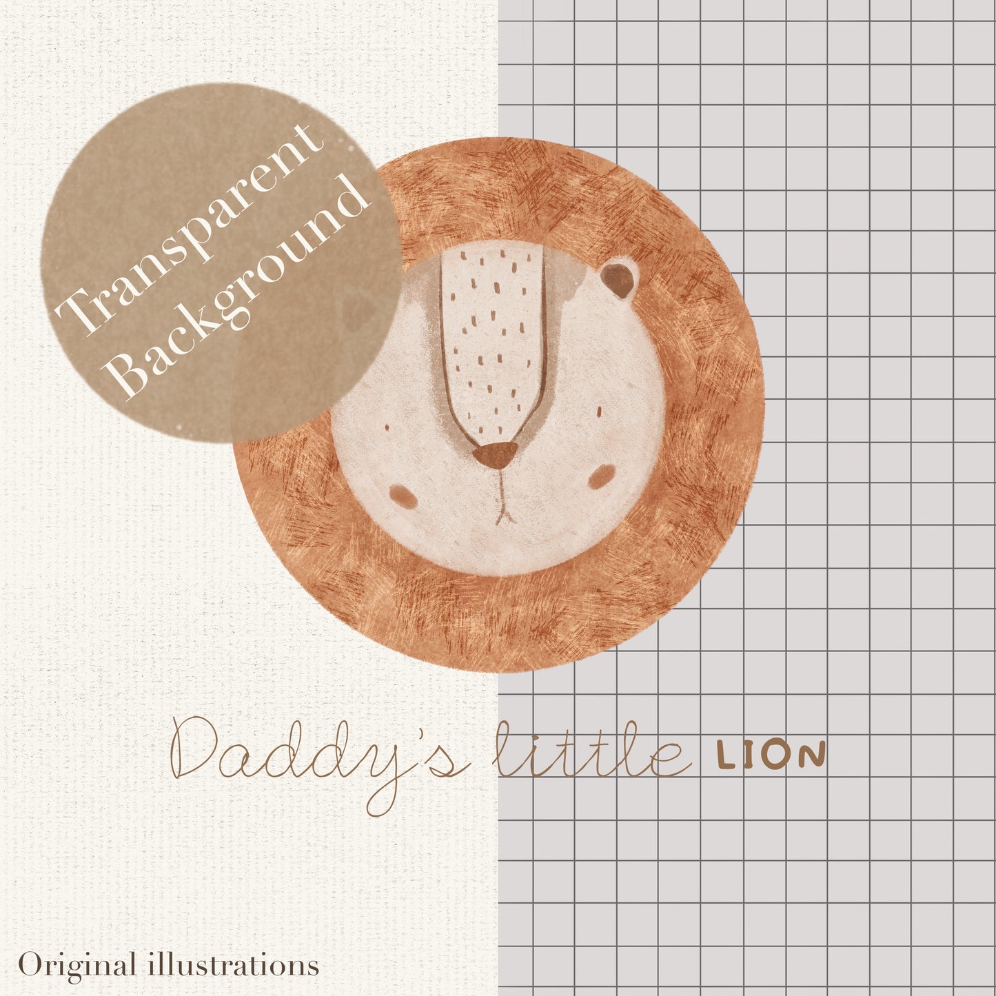 Daddy’s little lion PNG