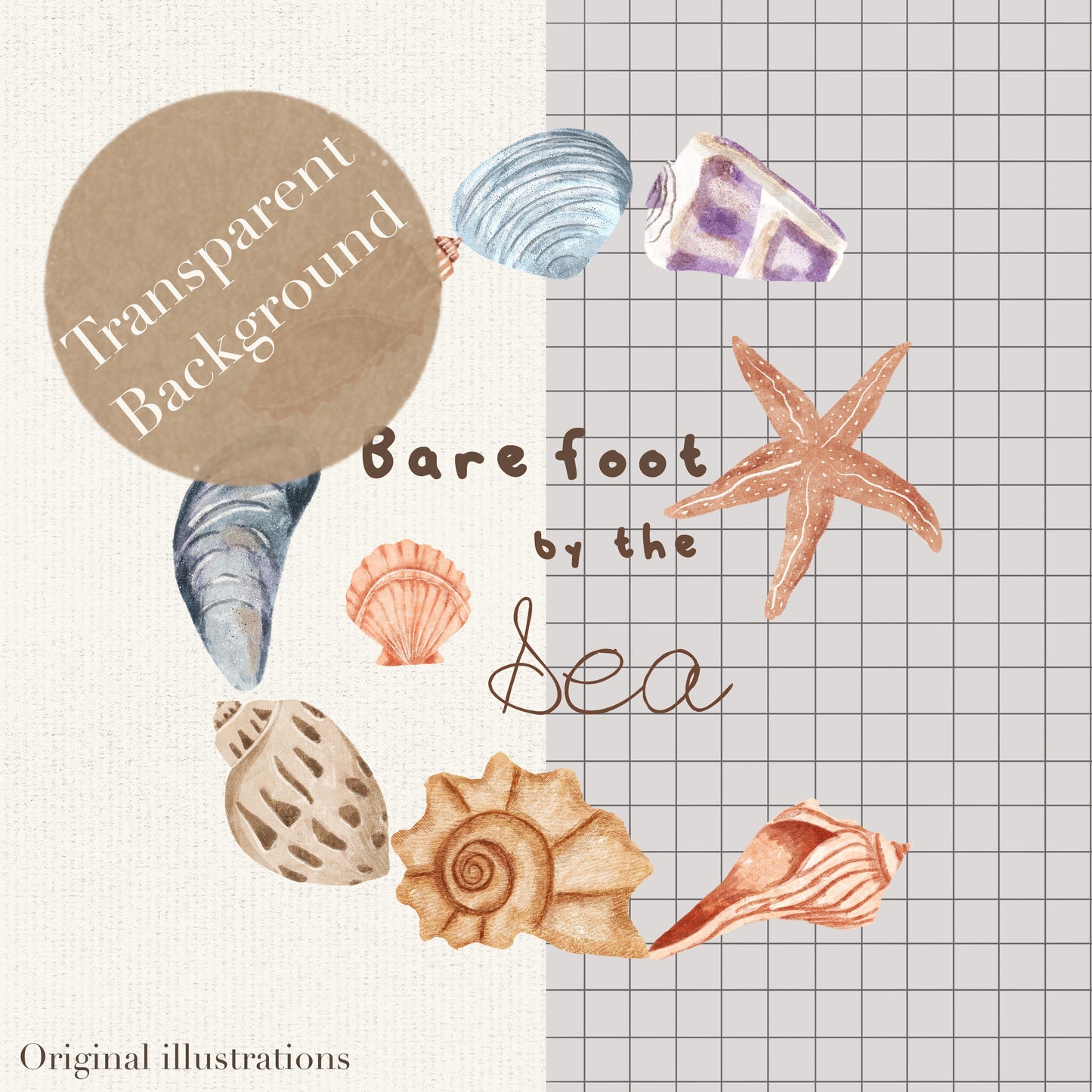 Bare foot by the sea PNG