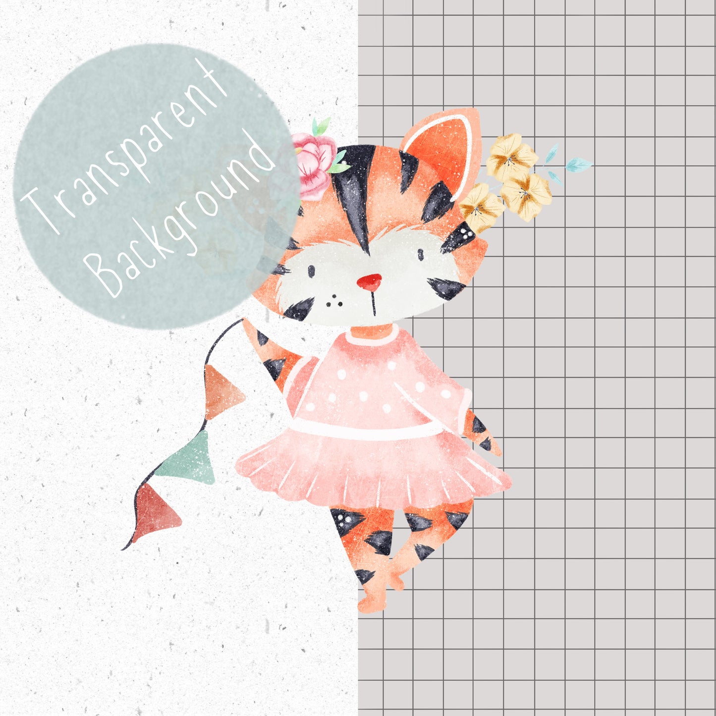Ballerina Tiger PNG