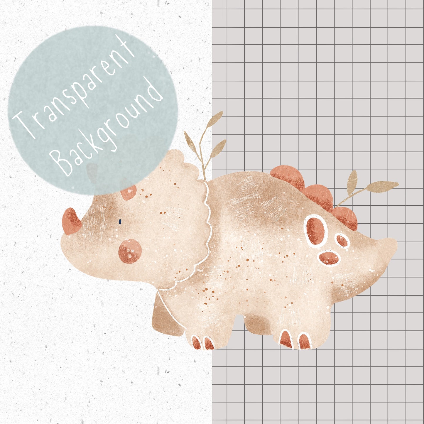 BOHO Dinosaur PNG Set