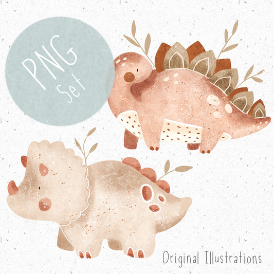 BOHO Dinosaur PNG Set