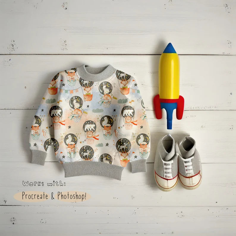 Boys Sweatshirt Space Mock-up