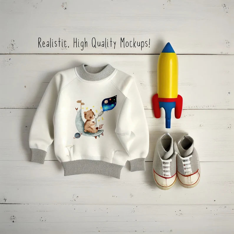 Boys Sweatshirt Space Mock-up