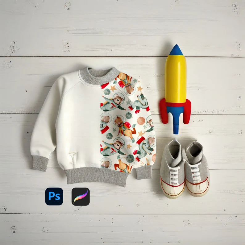 Boys Sweatshirt Space Mock-up