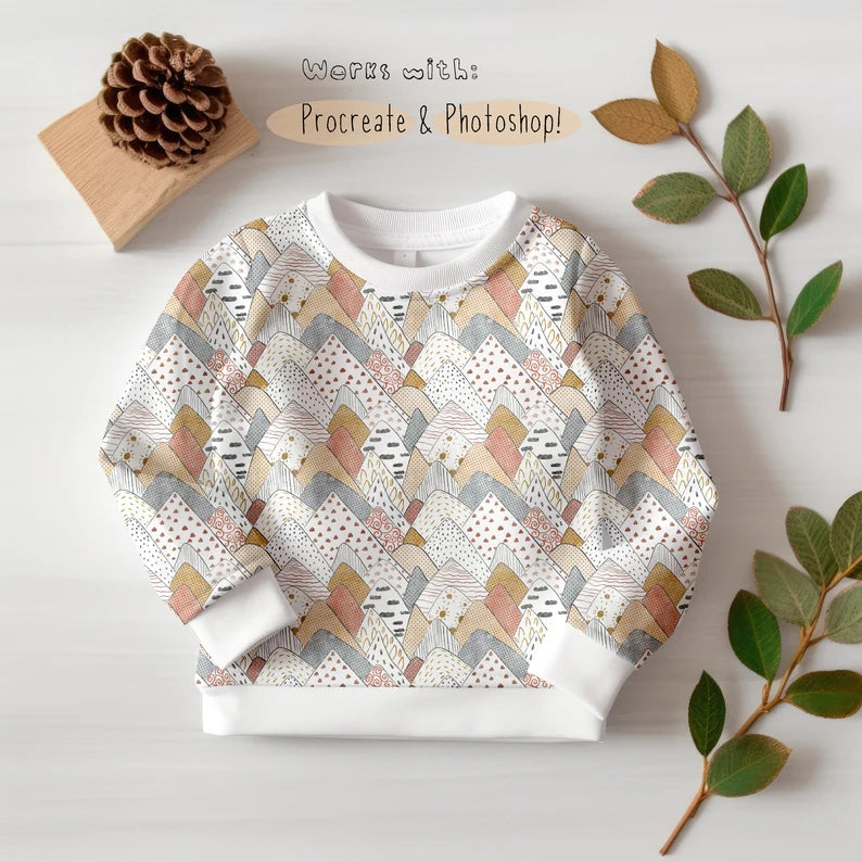 Kids Sweatshirt Autumn Mock-up