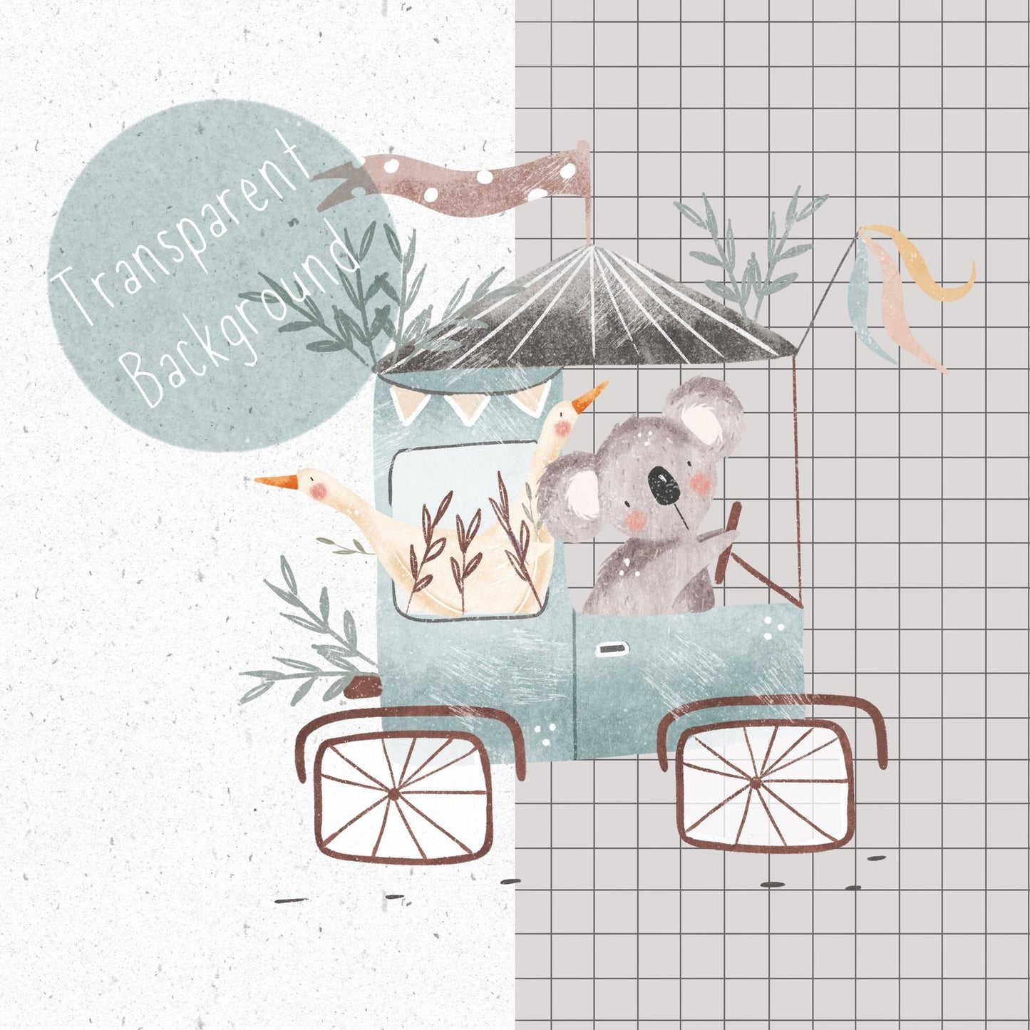 Vintage Car PNG Set