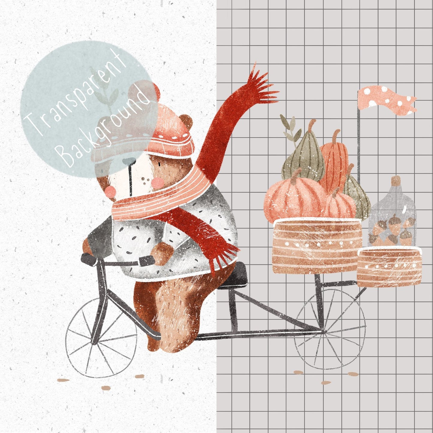 Autumn Bear PNG