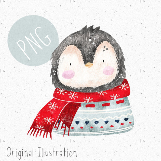 Winter Penguin PNG