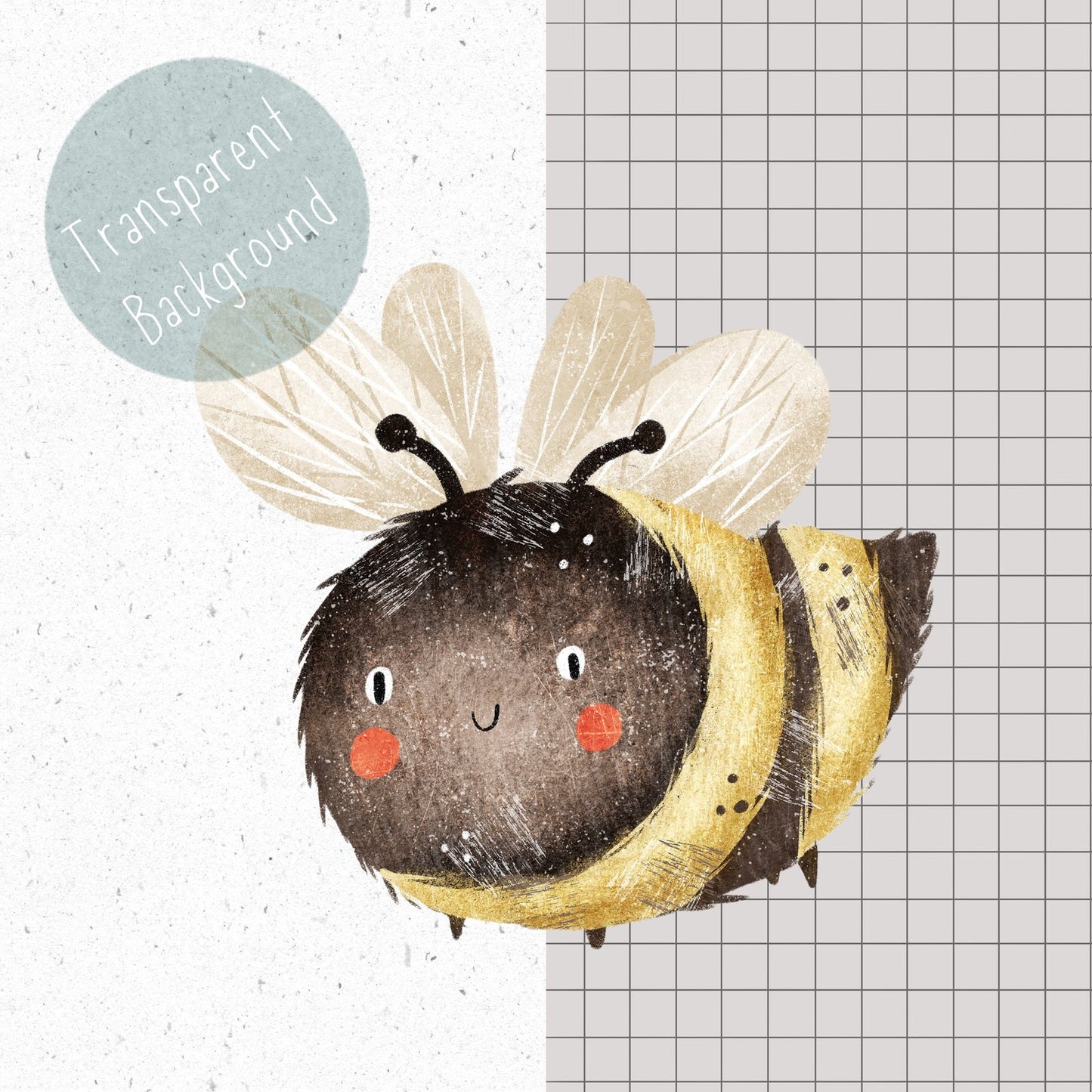 Bumble Bee PNG Set