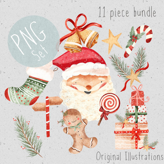 11 Piece Christmas PNG Set
