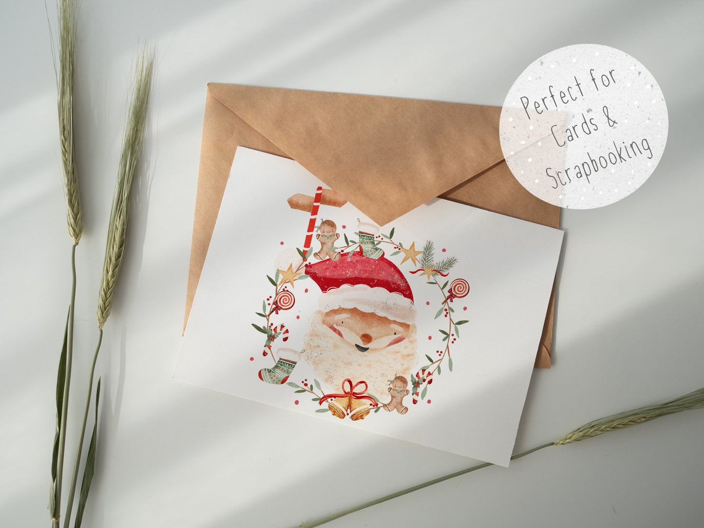 Santa Wreath PNG