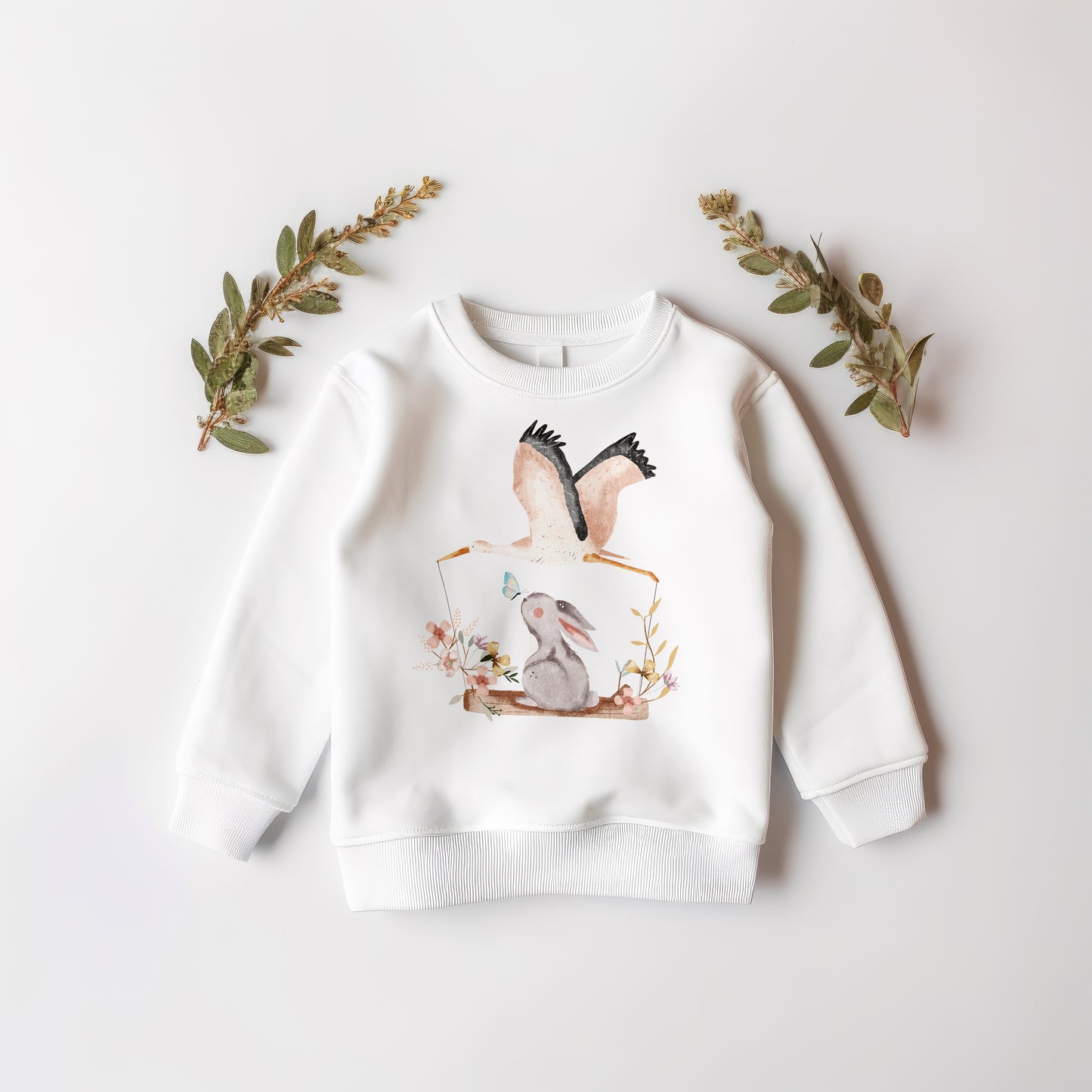 Stork and Bunny PNG