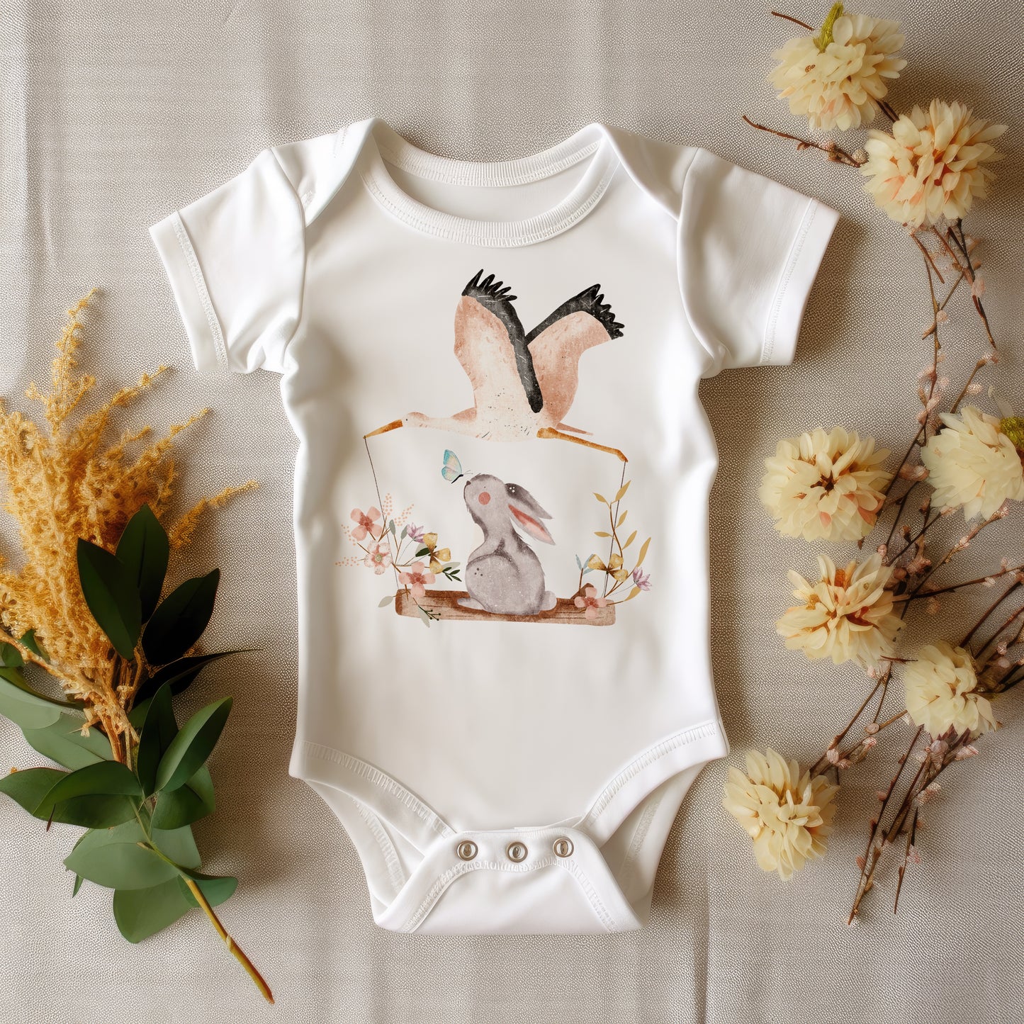 Stork and Bunny PNG