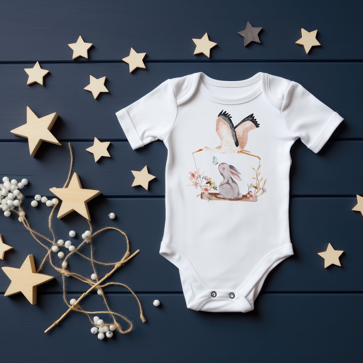 Stork and Bunny PNG