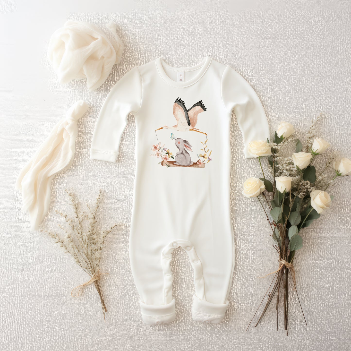 Stork and Bunny PNG