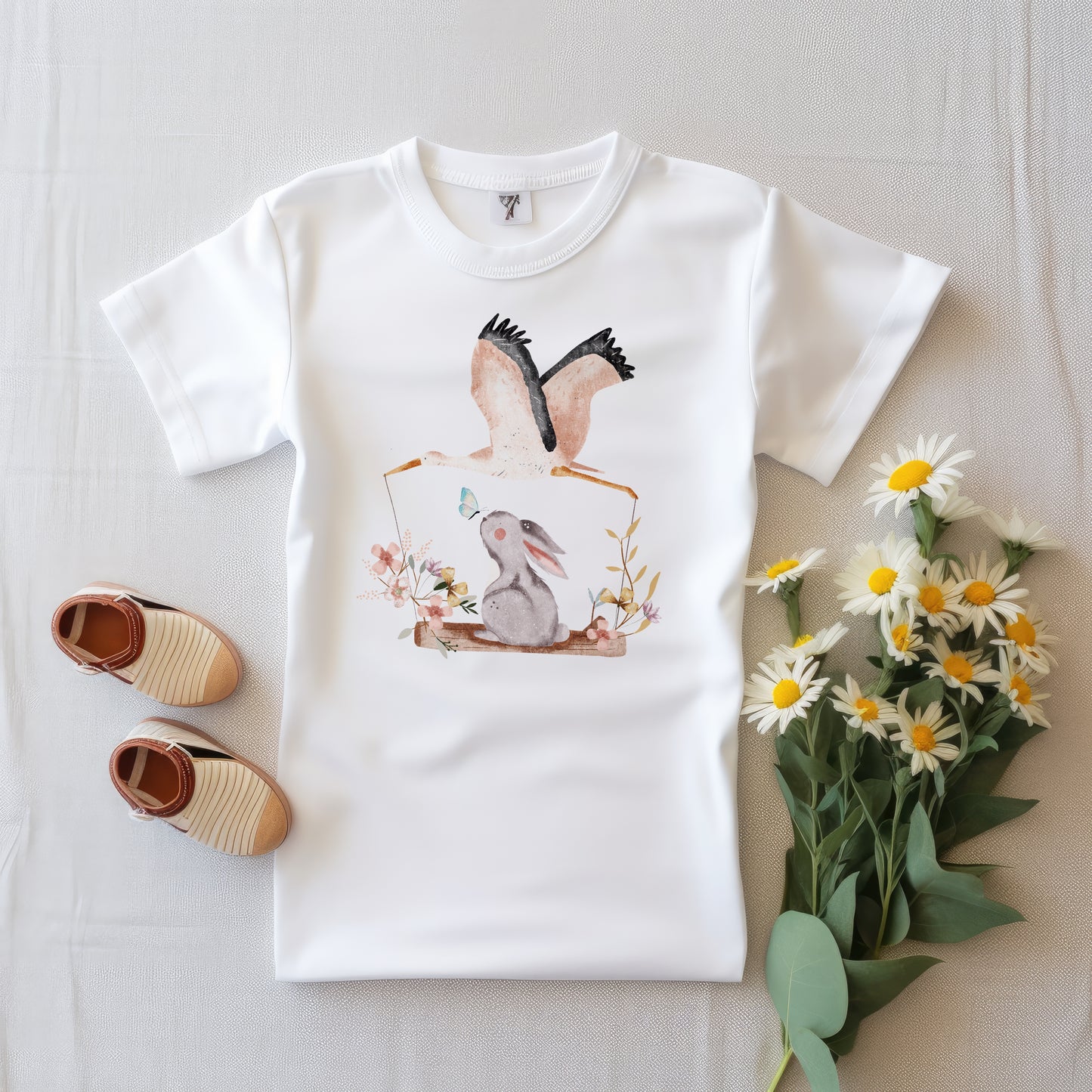 Stork and Bunny PNG