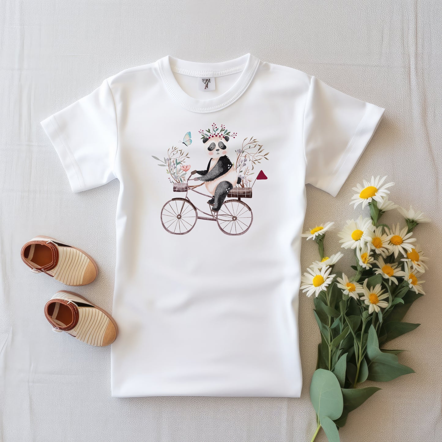 Panda on Bike PNG