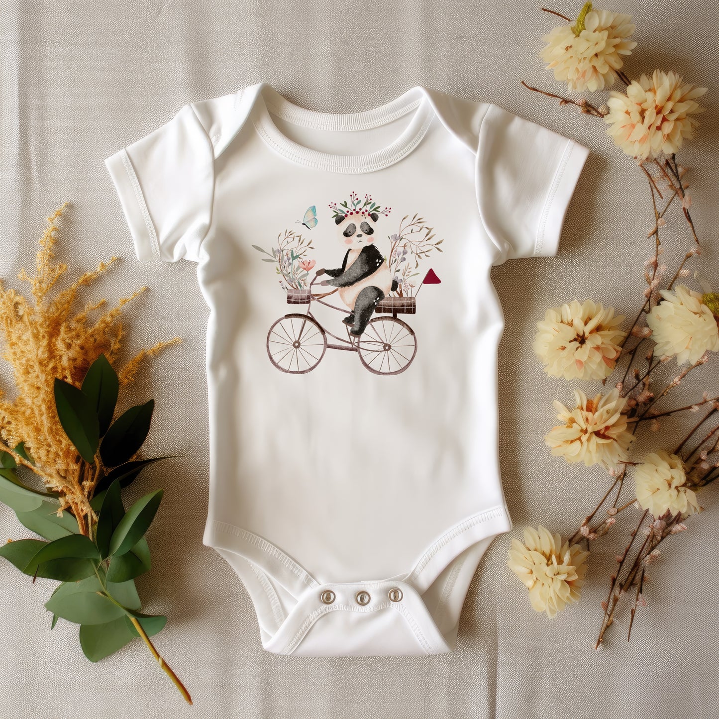 Panda on Bike PNG