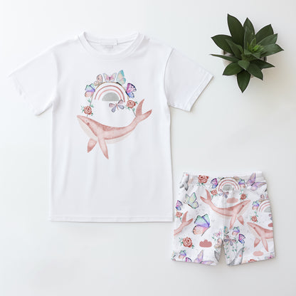 Butterfly Whales PNG Set