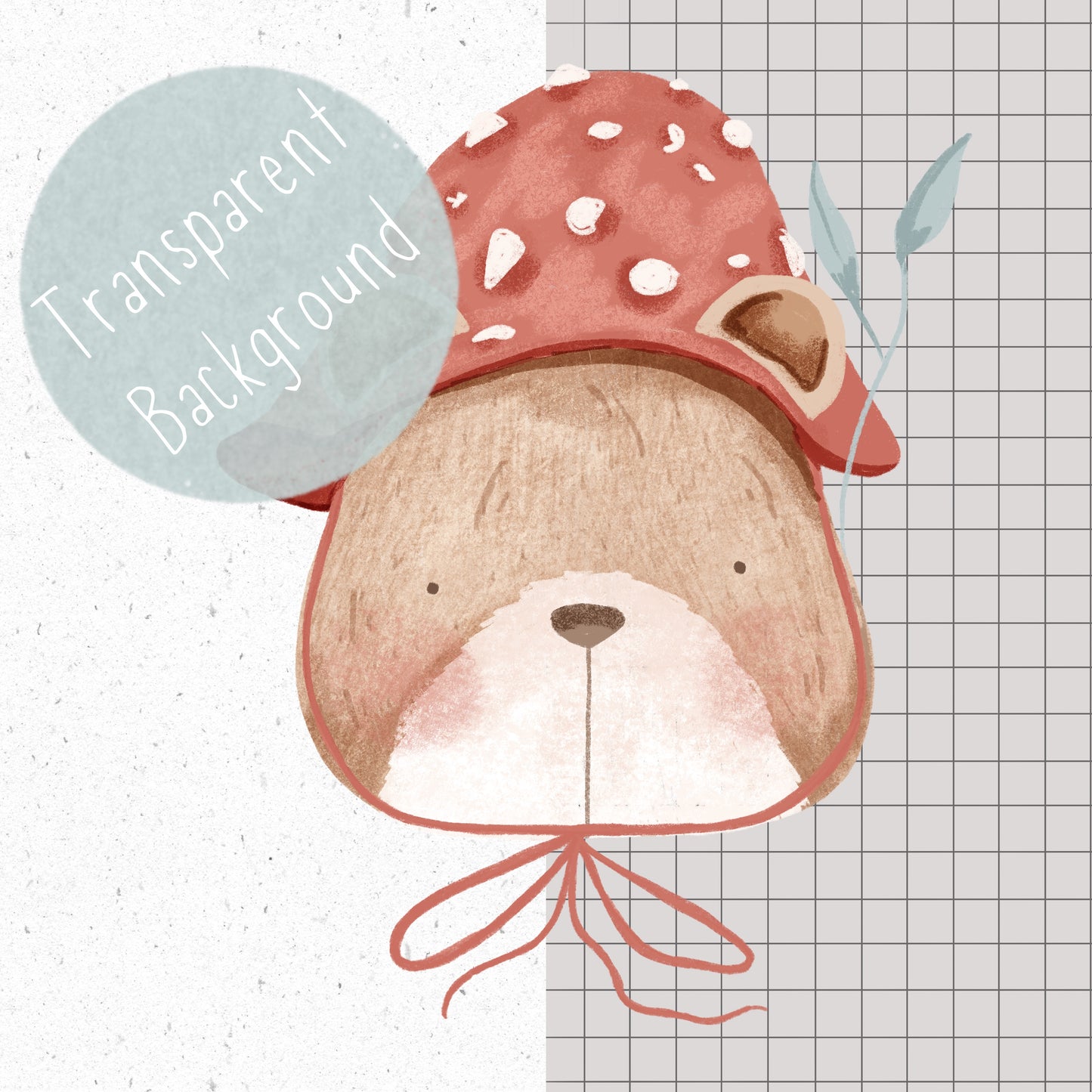 Mushroom Heads PNG Set