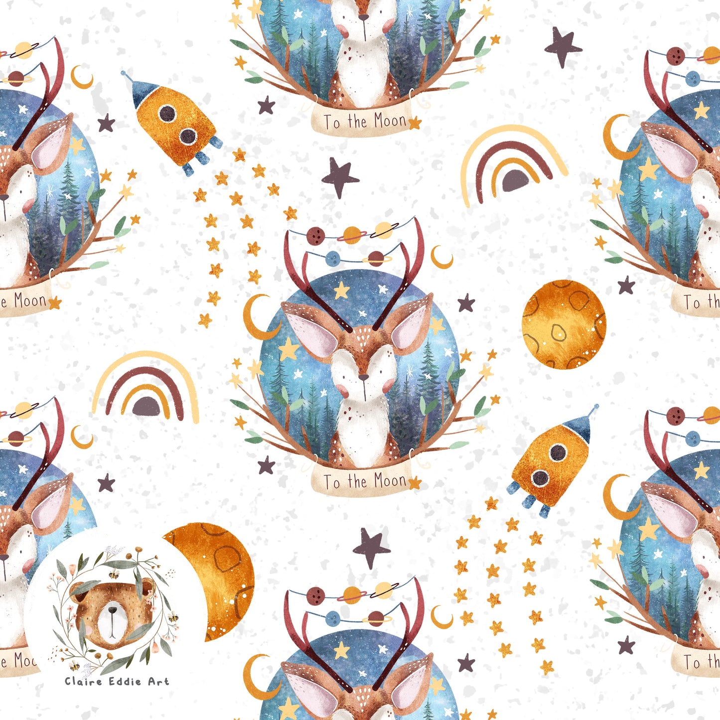 To the Moon in White - Non-Exclusive
