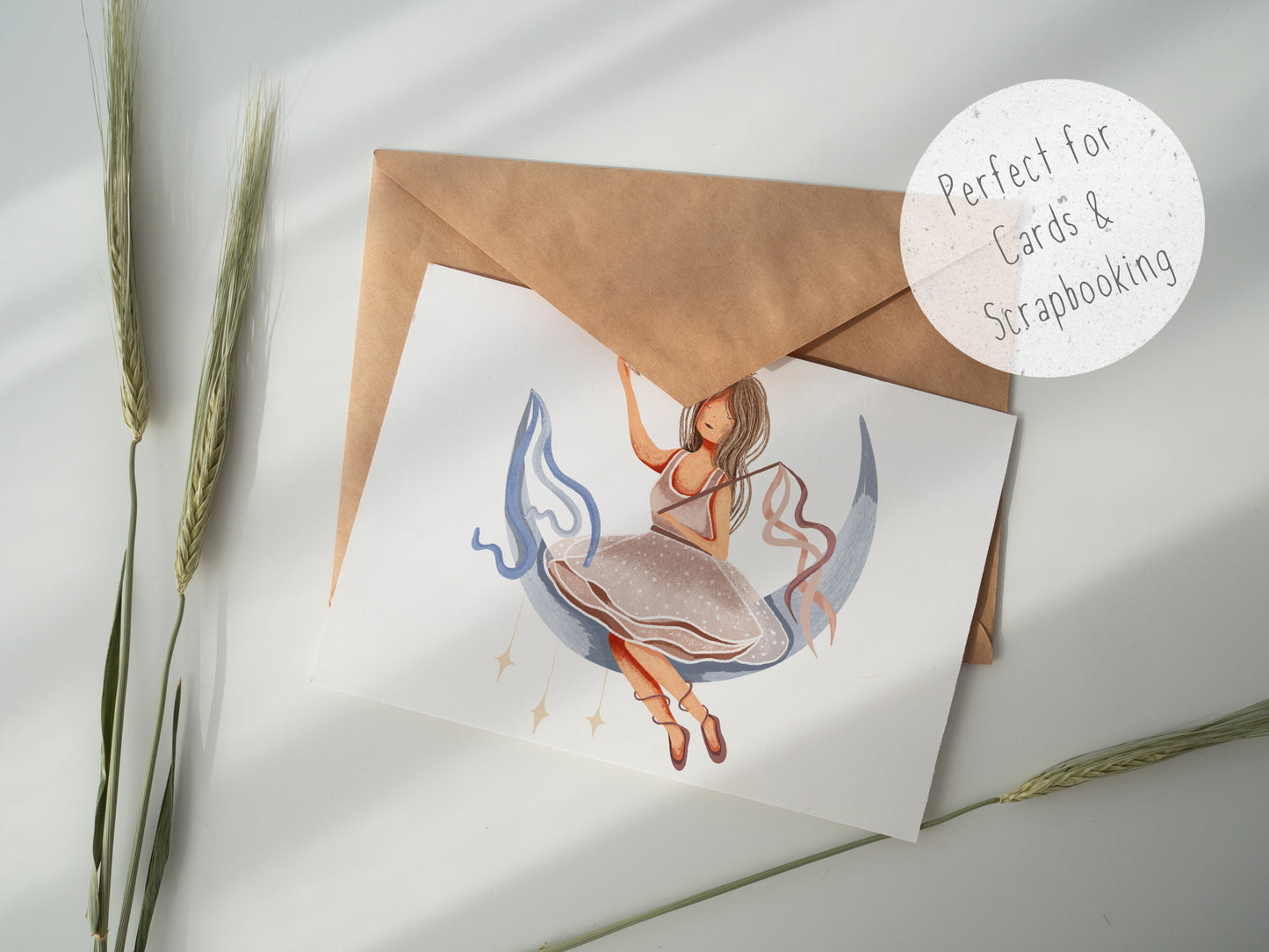 Ballerina Moon PNG Set