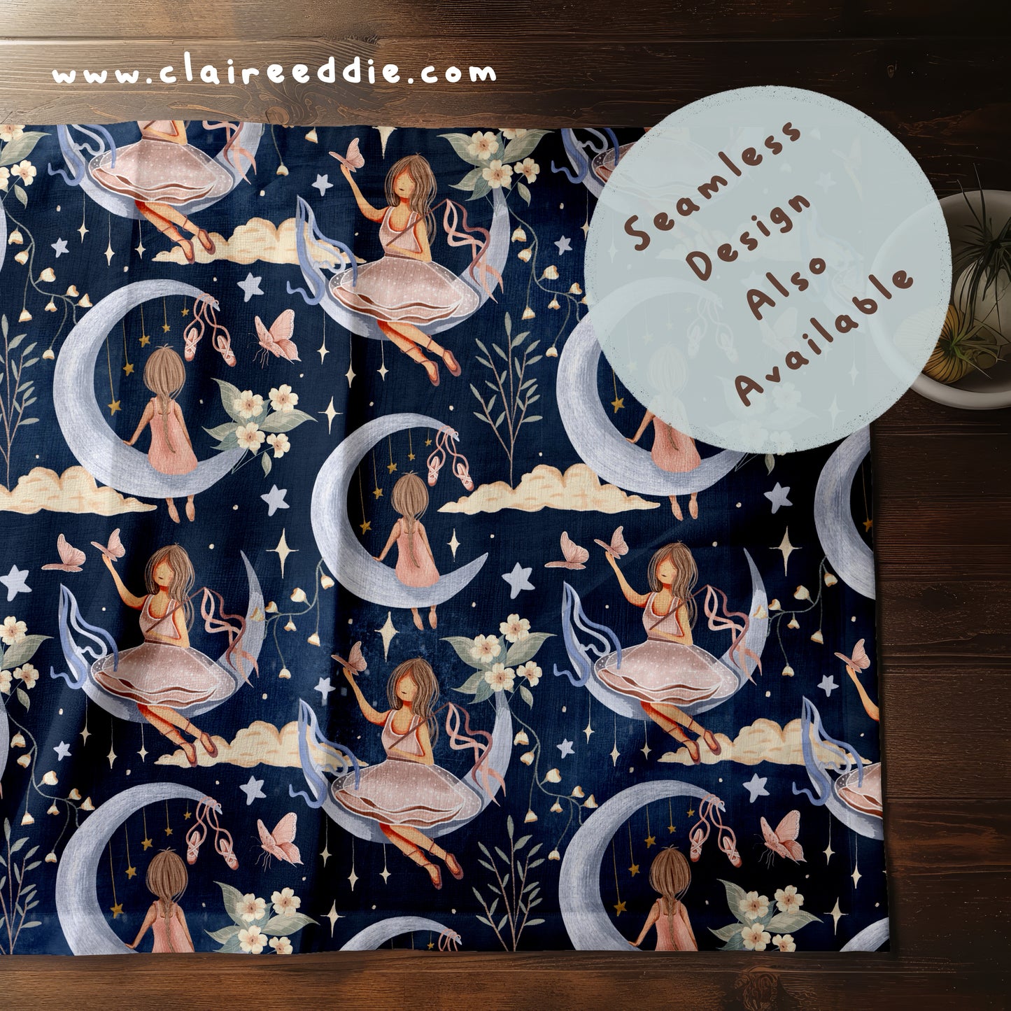 Ballerina Moon PNG Set