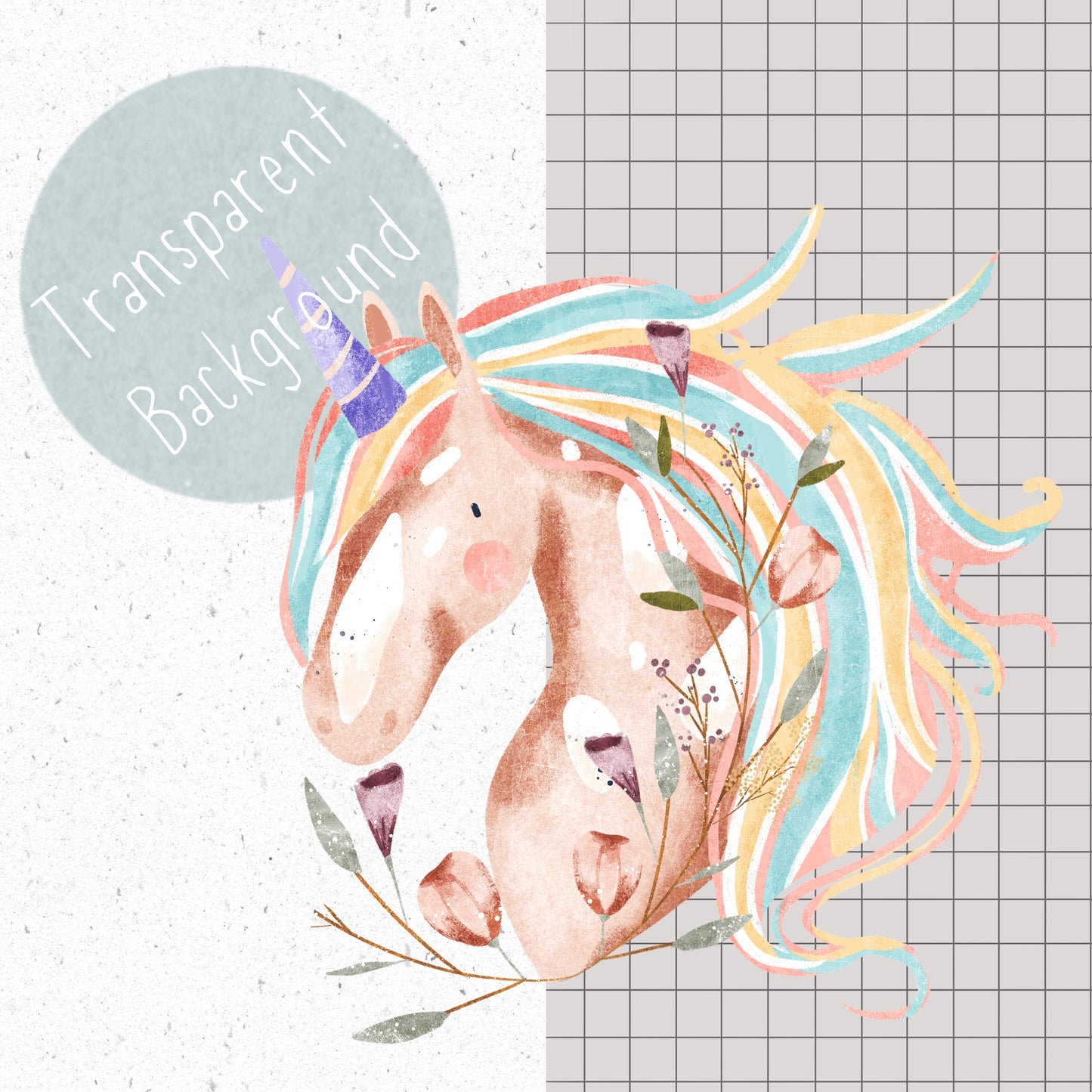 Pastel Unicorn PNG