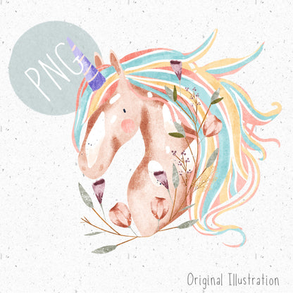 Pastel Unicorn PNG