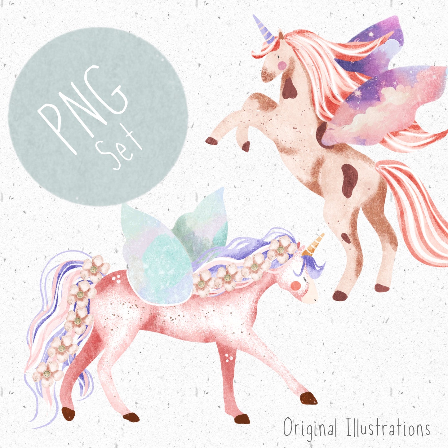 Fairy Unicorns PNG Set