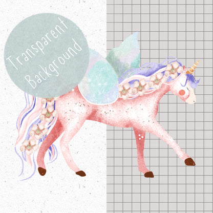 Fairy Unicorns PNG Set