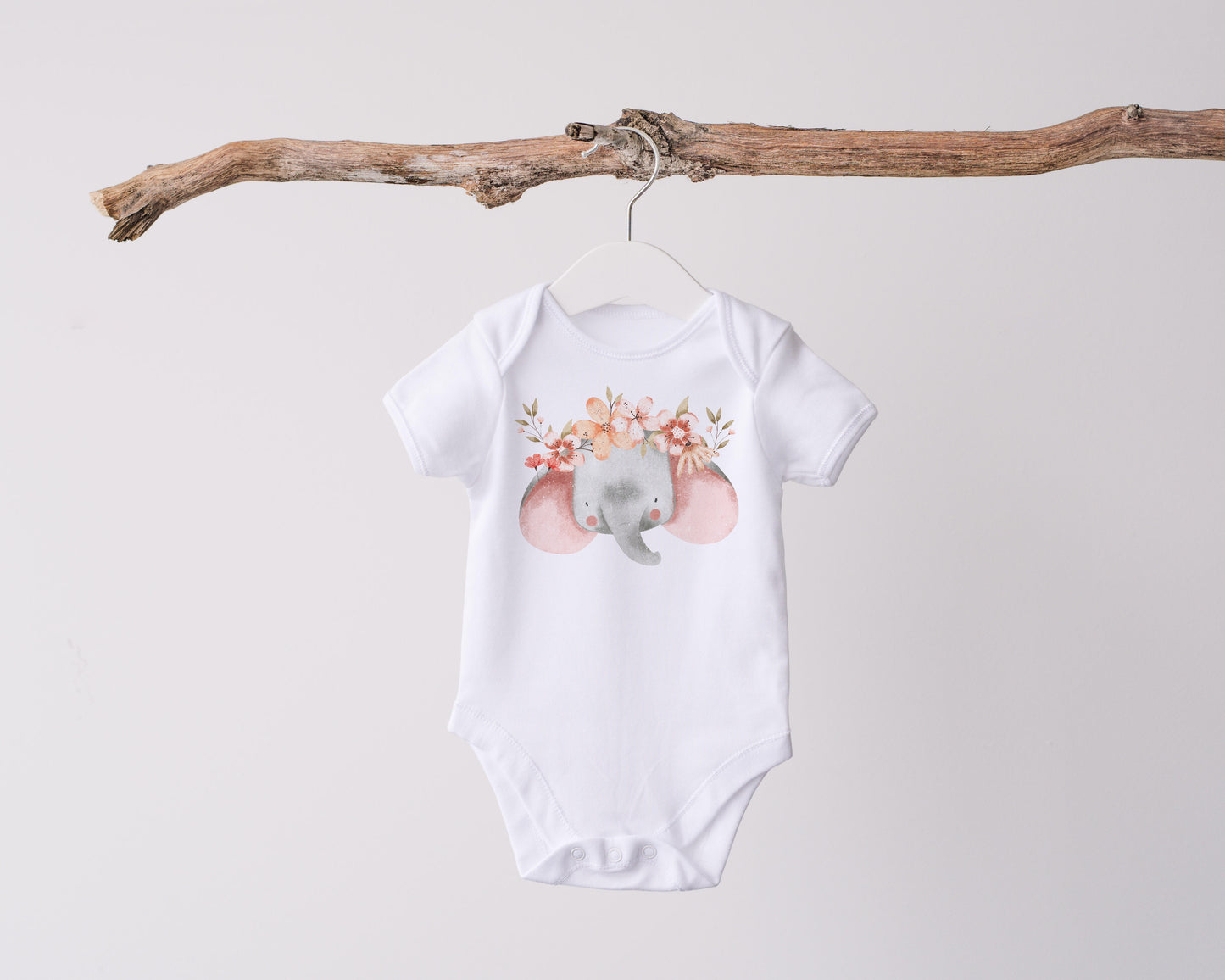 Floral Elephant PNG Set