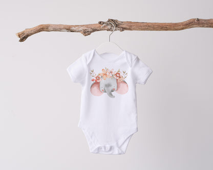 Floral Elephant PNG Set