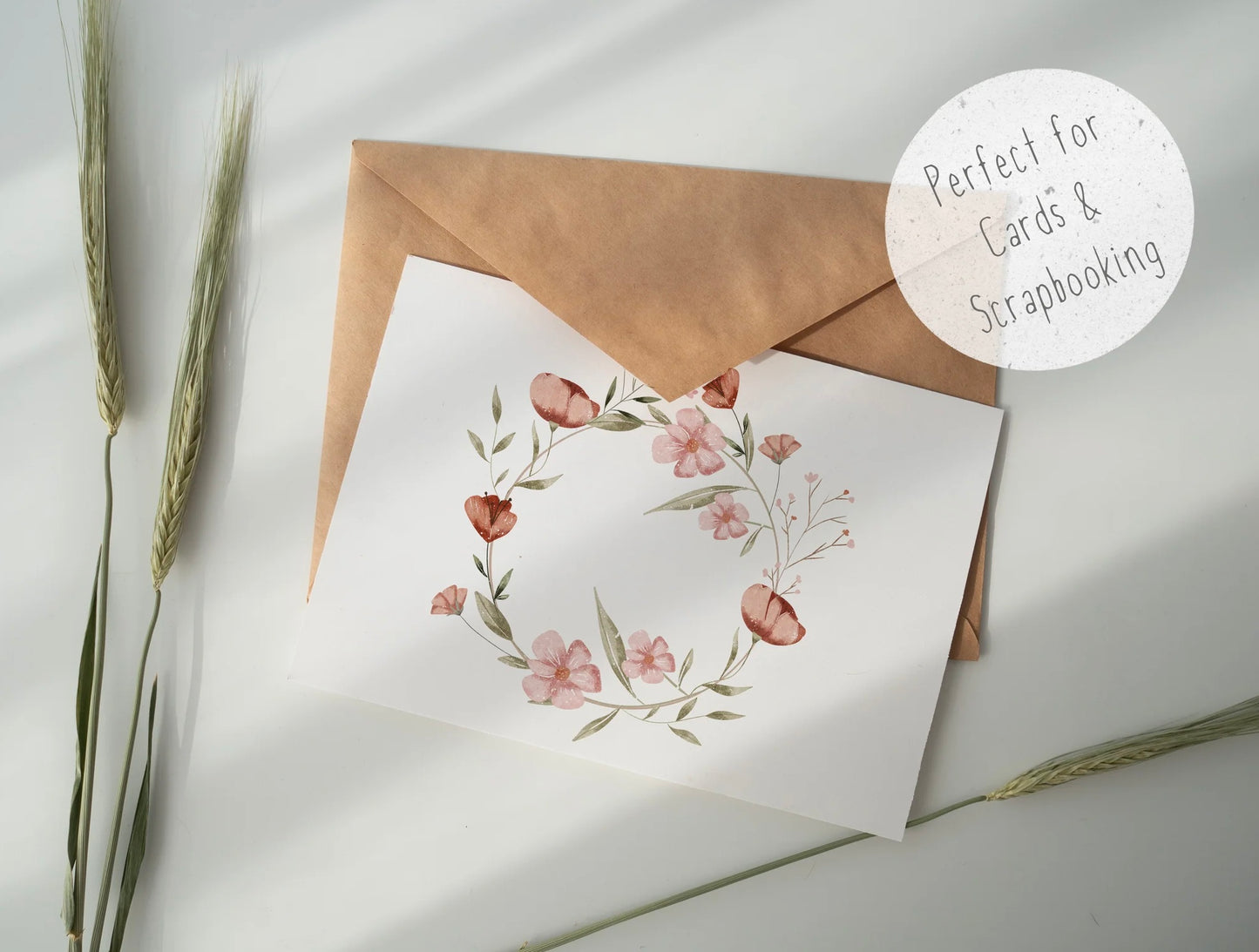 3 Floral Wreaths PNG Set